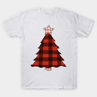 Plaid Christmas Tree T-Shirt